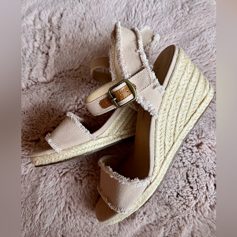 Lucky Brand Mindra Espadrille Wedge Sandals, Size 7.5